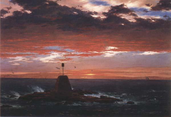 Frederic E.Church Beacon,off Mount  Desert Island Sweden oil painting art